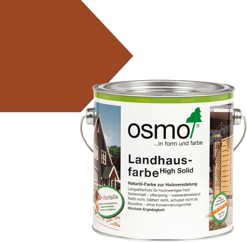 Osmo Landhausfarbe aus natürlichen Öle in zeder rotholz Produktbild 