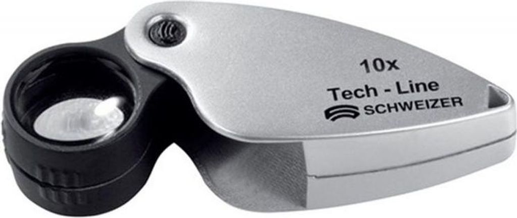 Schweizer Einschlaglupe Tech-Line Vergrößerung 10x Linsen-Durchmesser 22,8mm - 9610