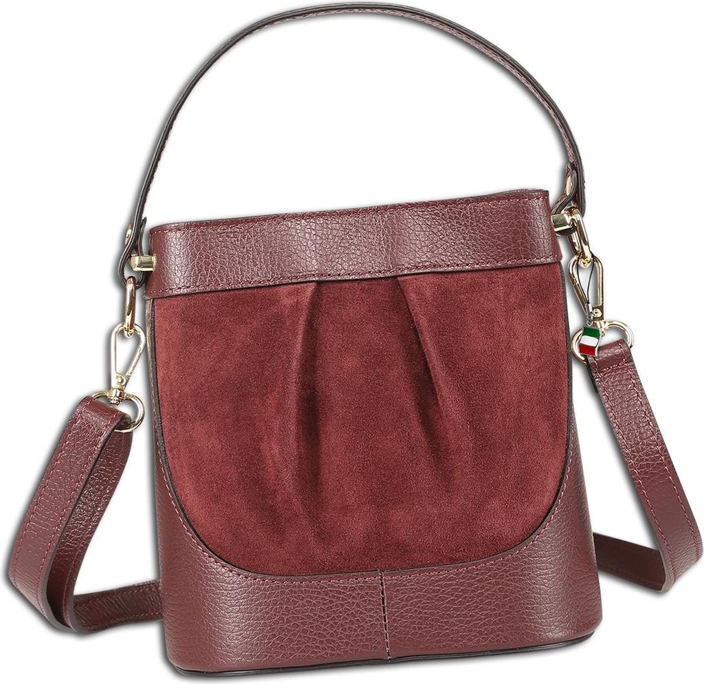 Florence Damen Umhängetasche Leder Tasche bordeauxrot OTF171R6