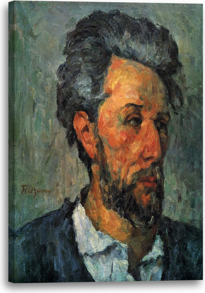 Leinwandbild (60x80cm): Paul Cézanne - Portrait of Victor Chocquet, echter Holz-Keilrahmen inkl. Aufhänger, handgefertigt in Deutschland