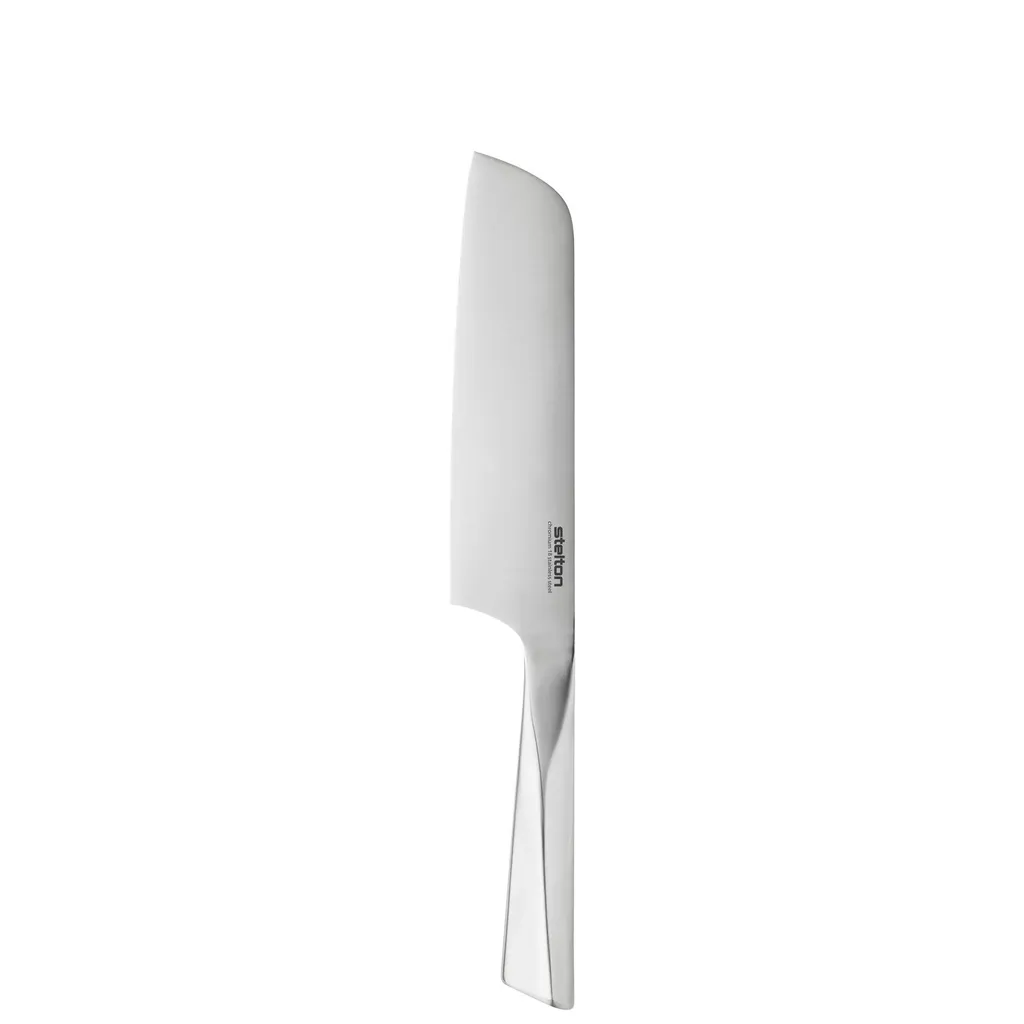 Stelton Santoku-Messer Trigono, Asia-Messer, Küchenmesser, Chromium 18, Silbern, 32.5 cm, 352