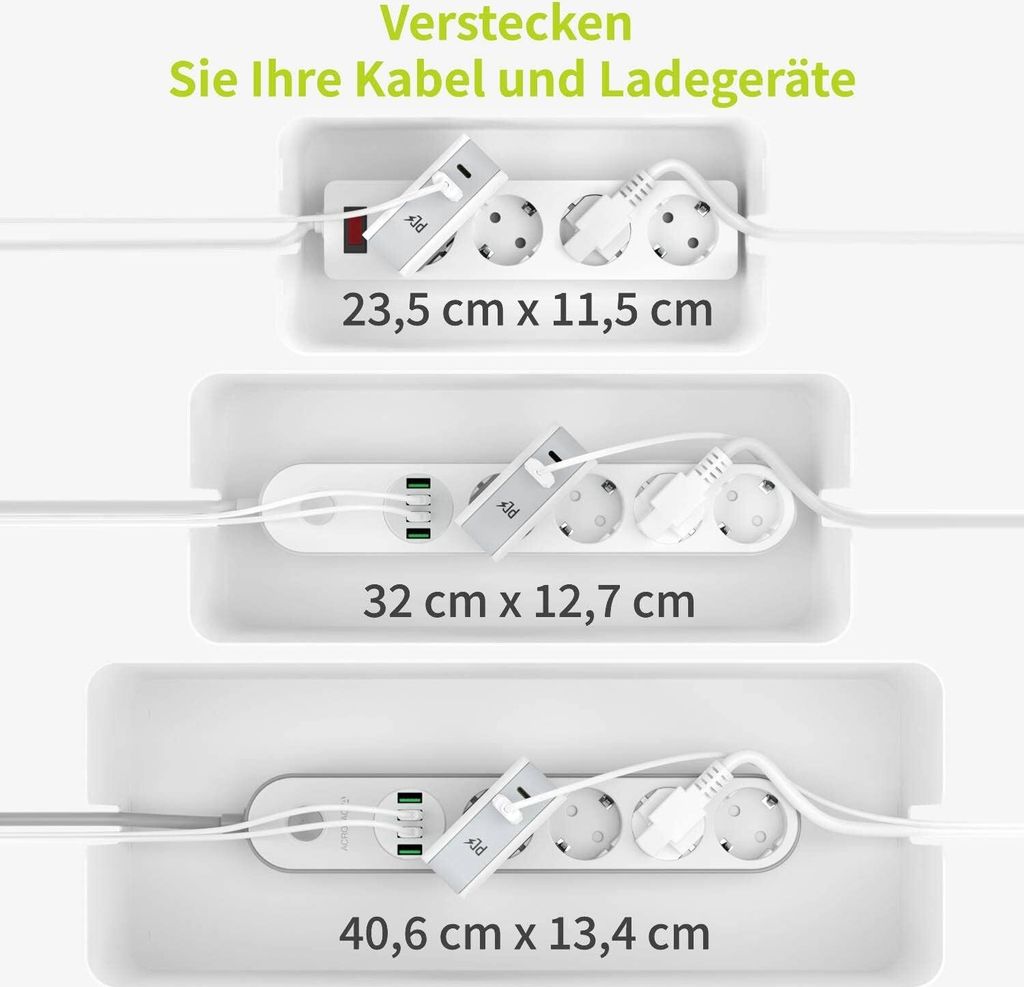 ACROPAQ Kabelbox 3 in 1 Set - Große, Medium und Kleine Produktbild 4