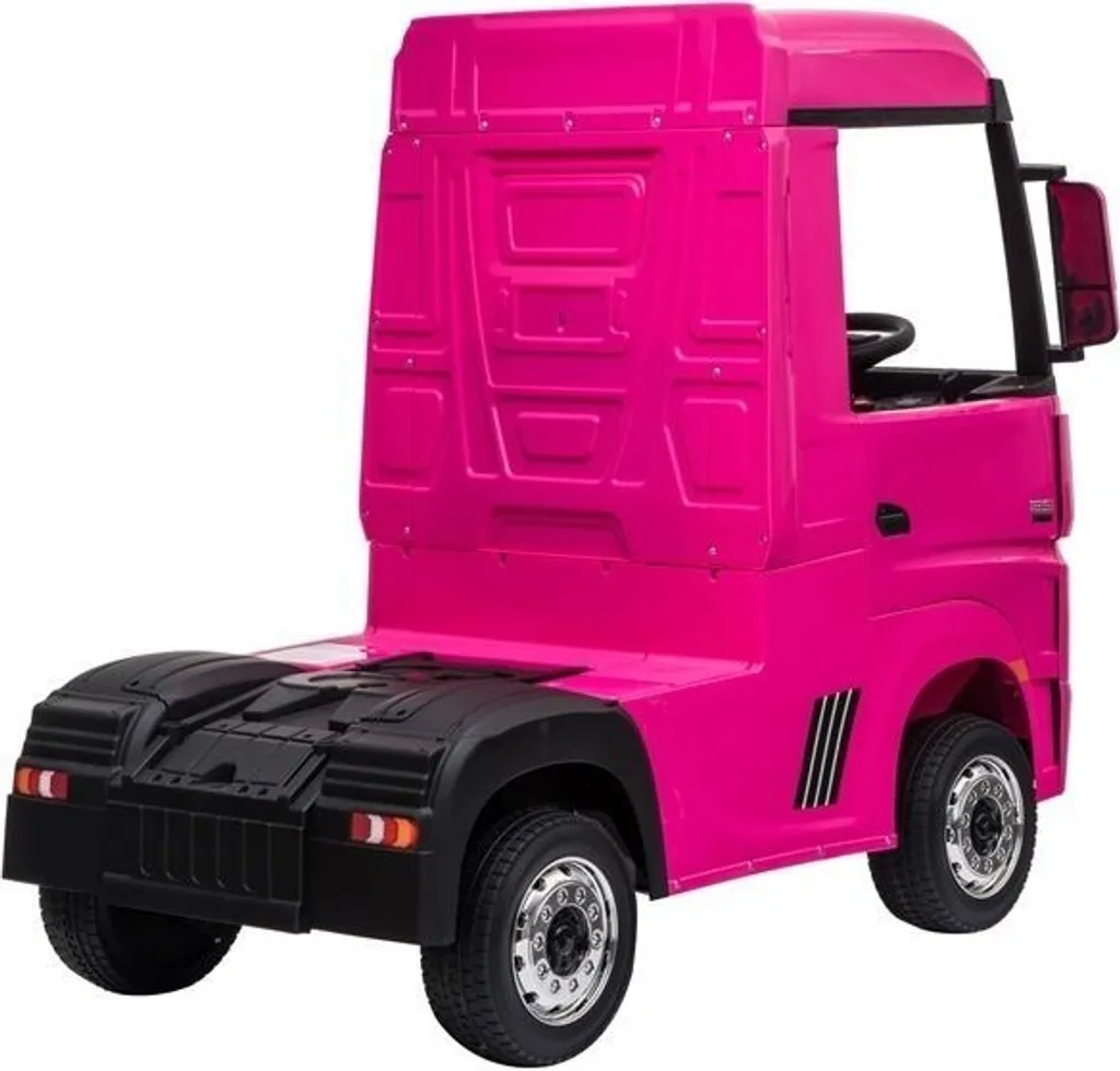 Camion électrique Mercedes Actros rose 4x4 avec télécommande parentale