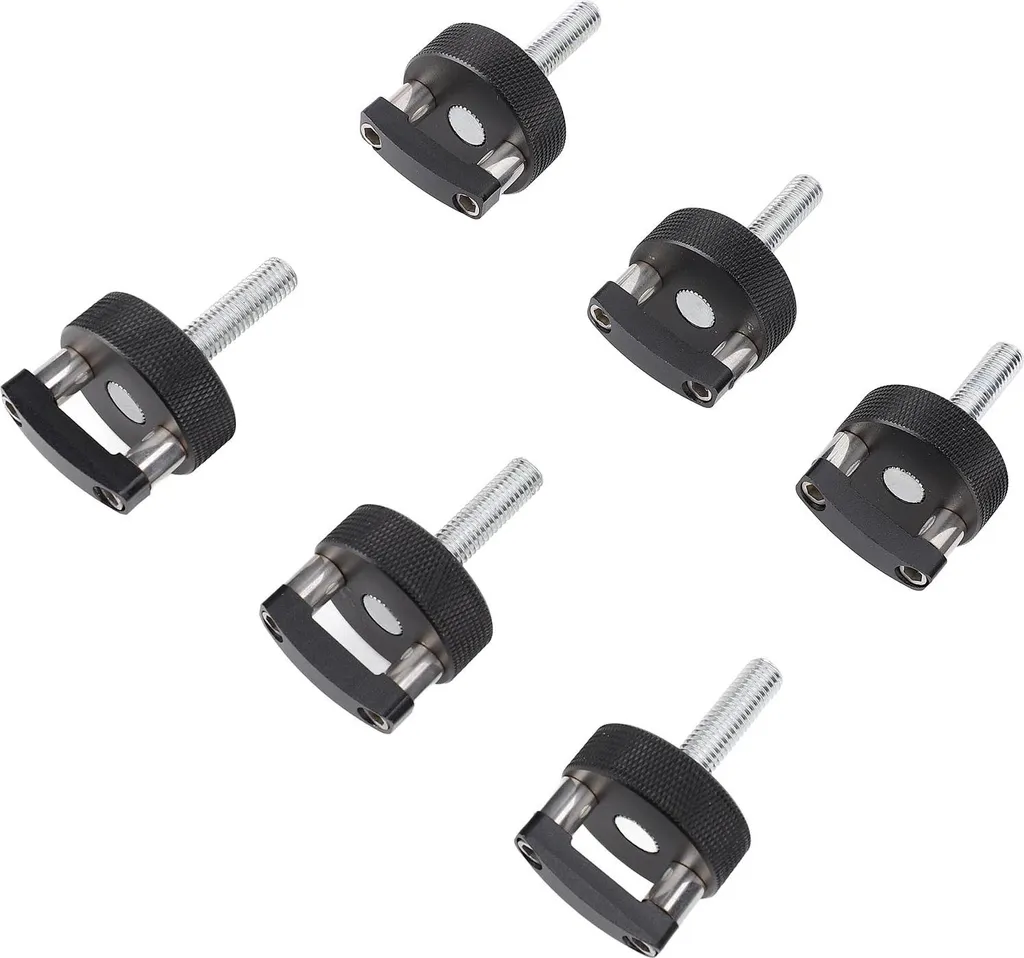 Vis de Pouce Anodisées Noir avec D-Ring en Aluminium pour Fixation JK JL JT