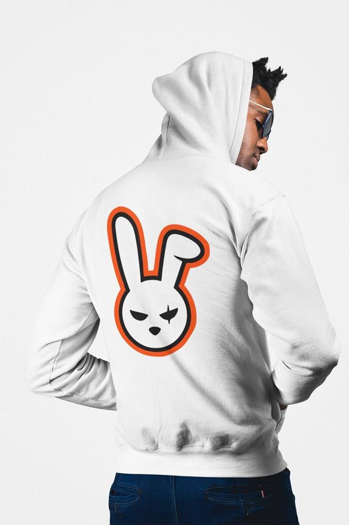 D&B Uni Hoodie ZIPEB00009 Bunny Weiß-Größe 2XL