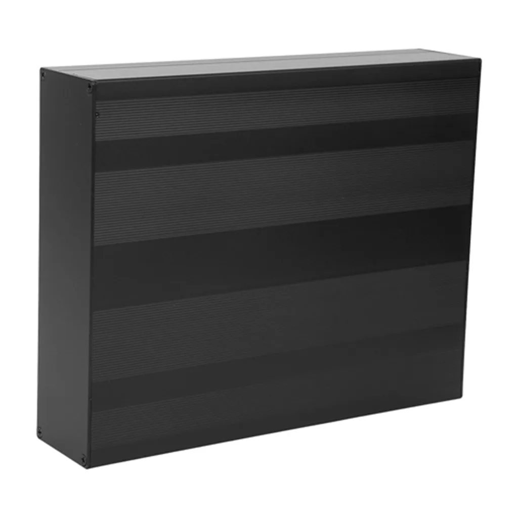 Boîtier aluminium noir mat 50x178x220mm avec dissipation thermique DIY