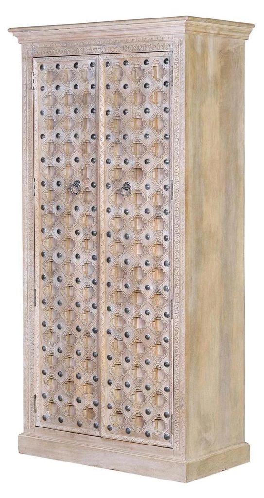 Kleiderschrank aus natürlichem Mangoholz von Bakhra, 190 cm x 97 cm x 50 cm Giner y Colomer