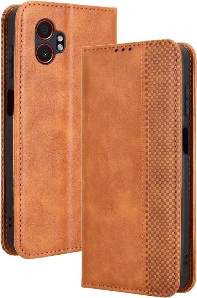 Samsung Galaxy Xcover 7 Pro Hülle - Coverup Vintage Style Klapphülle - Braun
