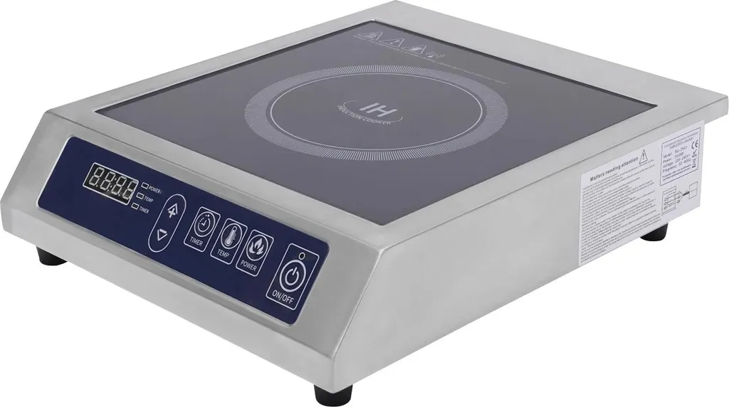 Plaque à induction professionnelle 3500W mono zone noire avec minuterie