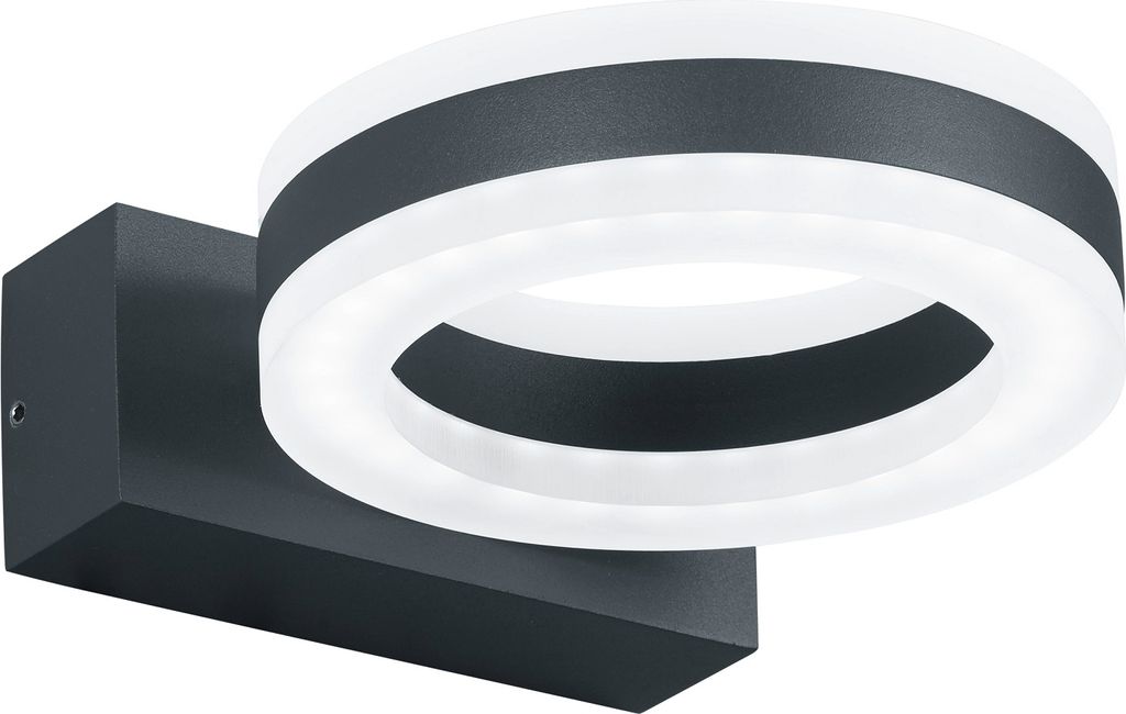Deutsche LED Wandaußenleuchte IP54 Dunkelgrau 12W 730lm Produktbild 