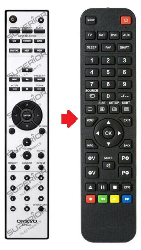 Ersatz Fernbedienung Onkyo RC-850S für CR-555 - CR-N755 - Produktbild 