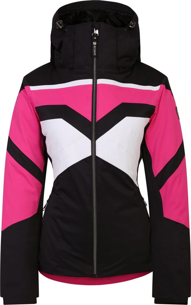 Dare 2B - "Rocker" Jacke mit Kapuze für Damen RG10411 (46 DE) (Reines Rosa/Schwarz)