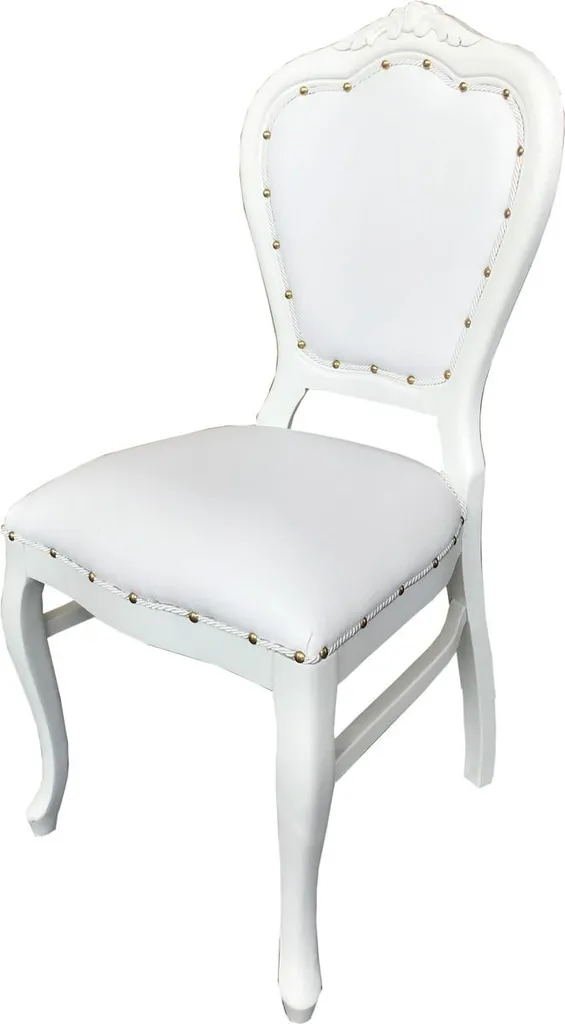 Chaise baroque blanche similicuir : confort et entretien facile luxe