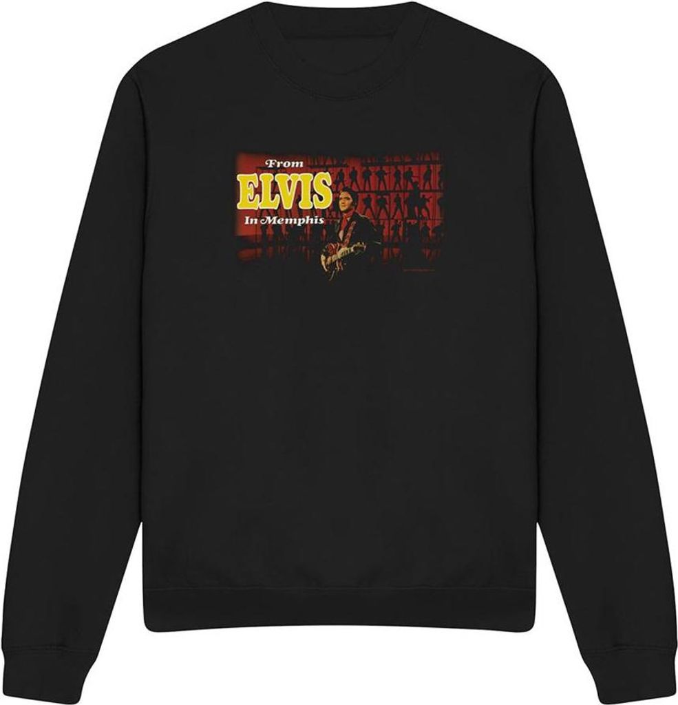 Elvis - "In Memphis" Sweatshirt für Herren/Damen Uni TV32327 (XL) (Schwarz)