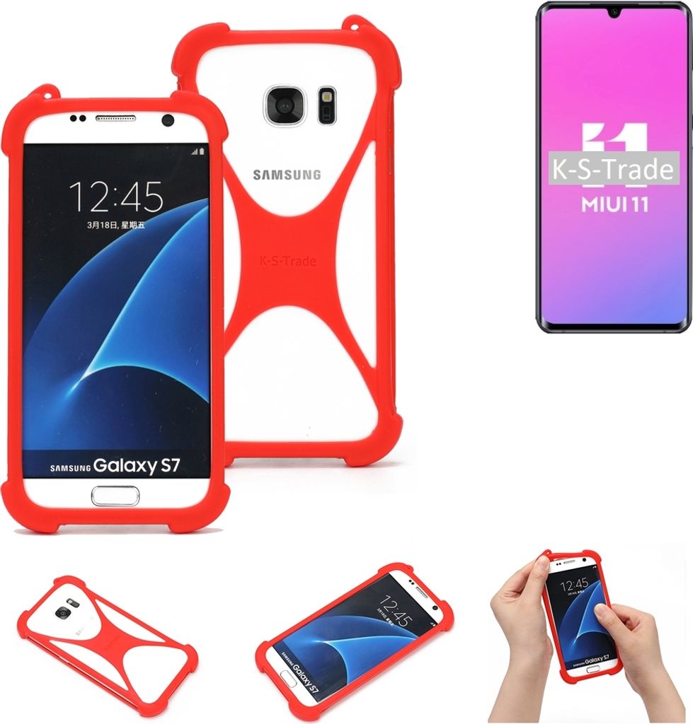 K-S-Trade Handy-Hülle kompatibel mit Xiaomi Mi Note 10 Lite Schutz-Hülle Bumper Silikon Schutz Hülle Cover Case Silikoncase Silikonbumper TPU