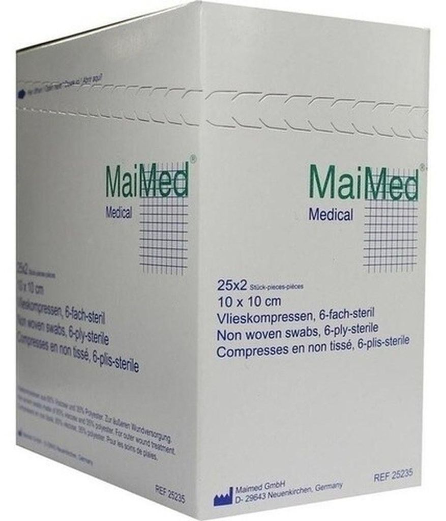 VLIESKOMPRESSEN steril 10x10 cm 6fach Produktbild 
