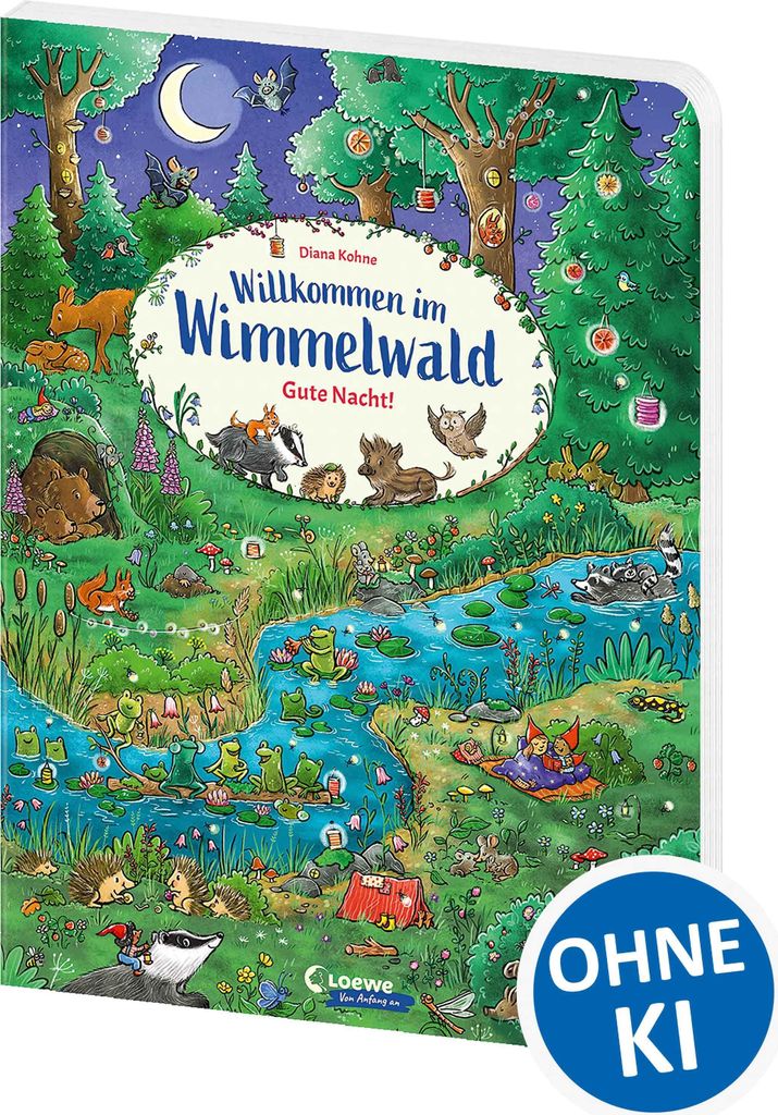 Willkommen im Wimmelwald - Gute Nacht!: Großes Wimmelbuch für Kinder ab 2 Jahren - Besuche die Waldtiere im Wimmelwald - Zum Suchen, Entdecken un...
