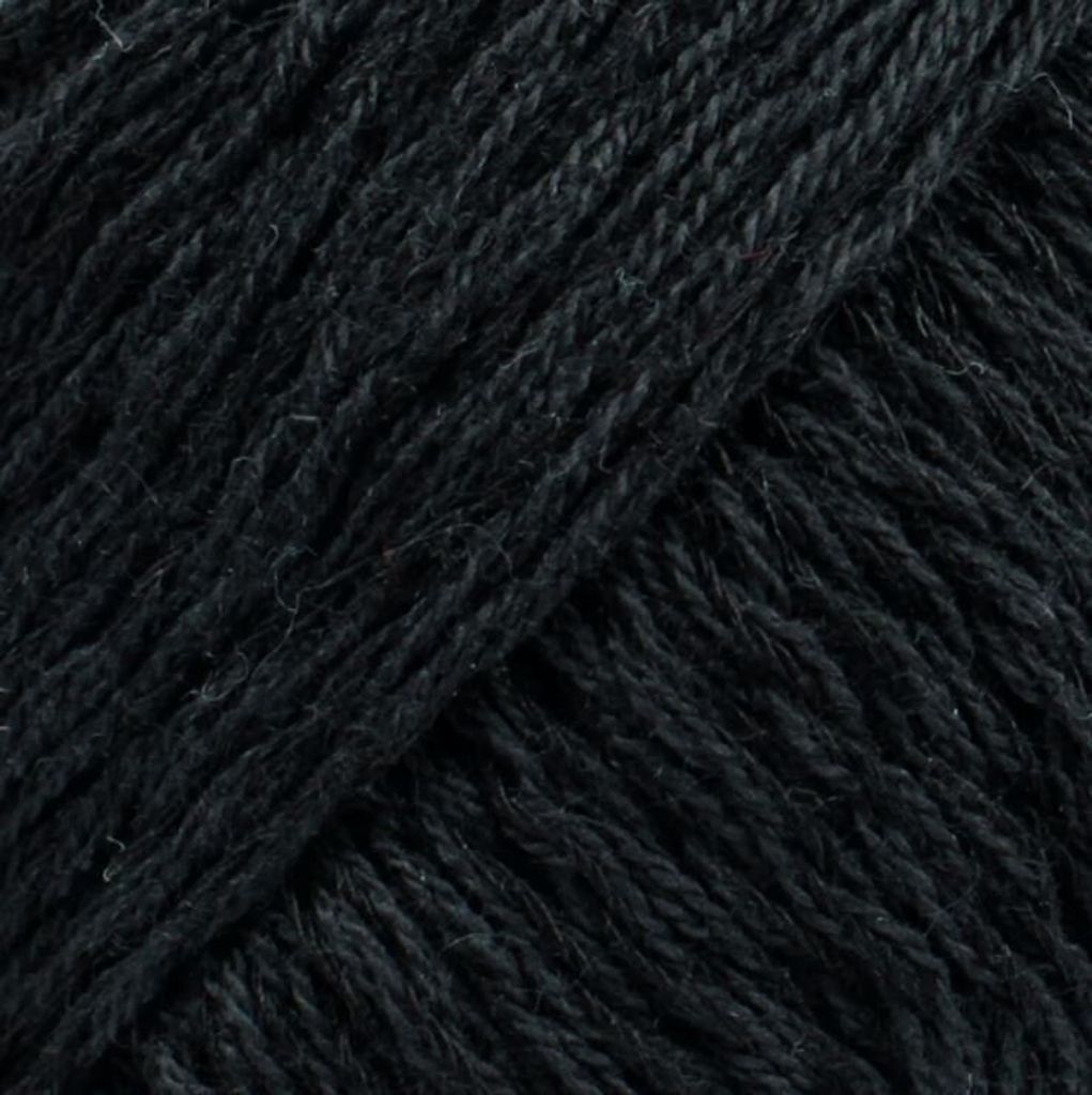 Drops Belle Uni Colour 08 Black Strickgarn Produktbild 
