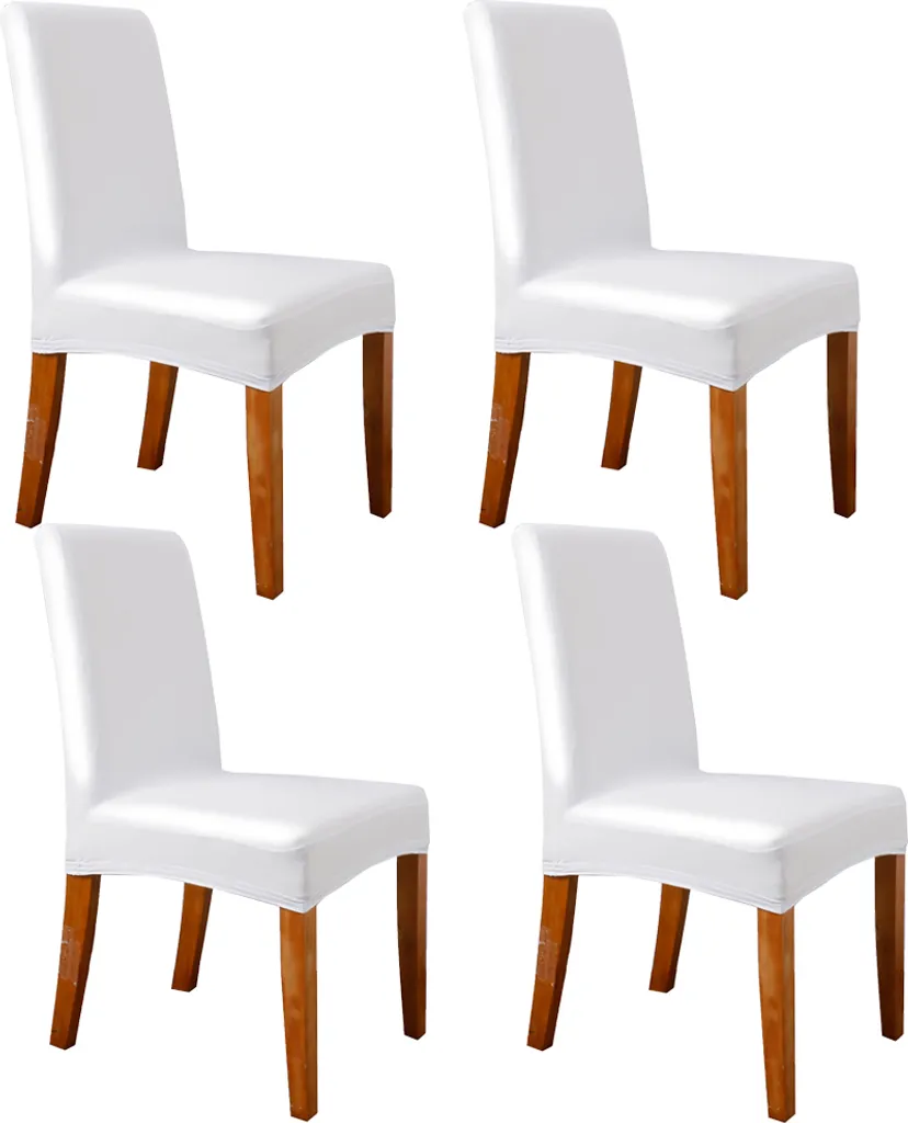 Coprisedia Elasticizzati Ecopelle Bianca - Set 4 Protezioni Impermeabili