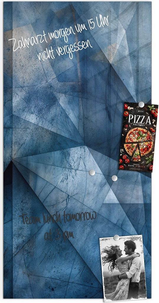 Magnettafel 50x100cm Pinnwand Whiteboard beschreibbar - Geometric Pattern