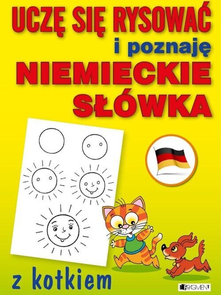 Ucze sie rysowac i poznaje niemieckie slowka z kotkiem