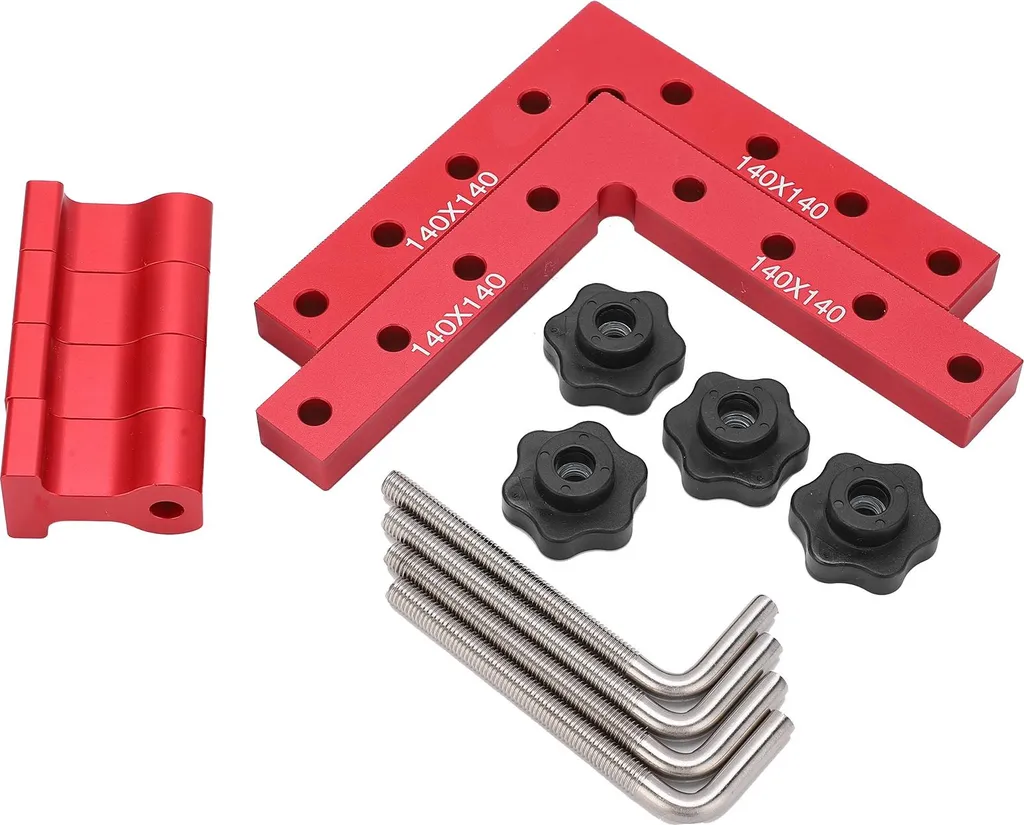 Équerre de menuisier en aluminium 90° avec règle graduée de précision
