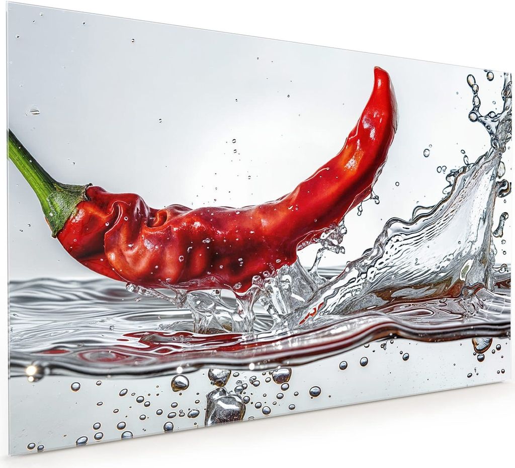 Küchenrückwand Spritzschutz Glas mit Motiv Chiliim Wasser 40 x 40 cm