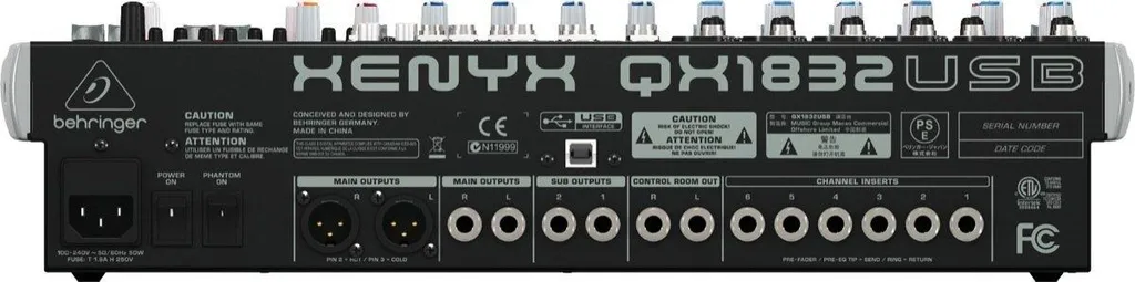 Table de Mixage USB 18 Entrées Behringer QX1832USB avec Effets Numériques - 6