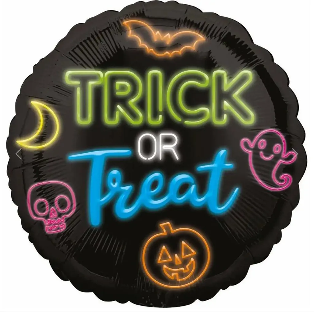 Ballon décoratif Trick or Treat Ø43cm pour fête d'Halloween et goûter
