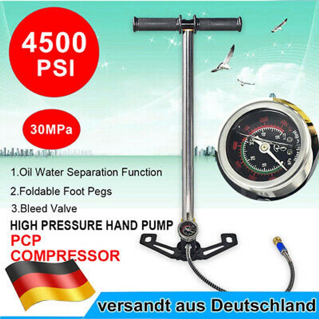 4500psi Luftpumpe Air Gun Pump PCP Kompressor Hohe Druck Handpumpe 30MPa 