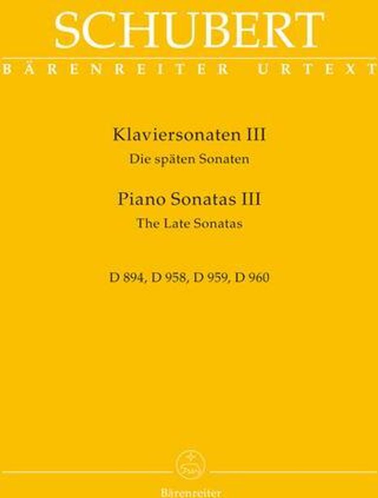 Klaviersonaten III D 894, 958, 959, 960, Spielpartitur, Sammelband, Urtextausgabe