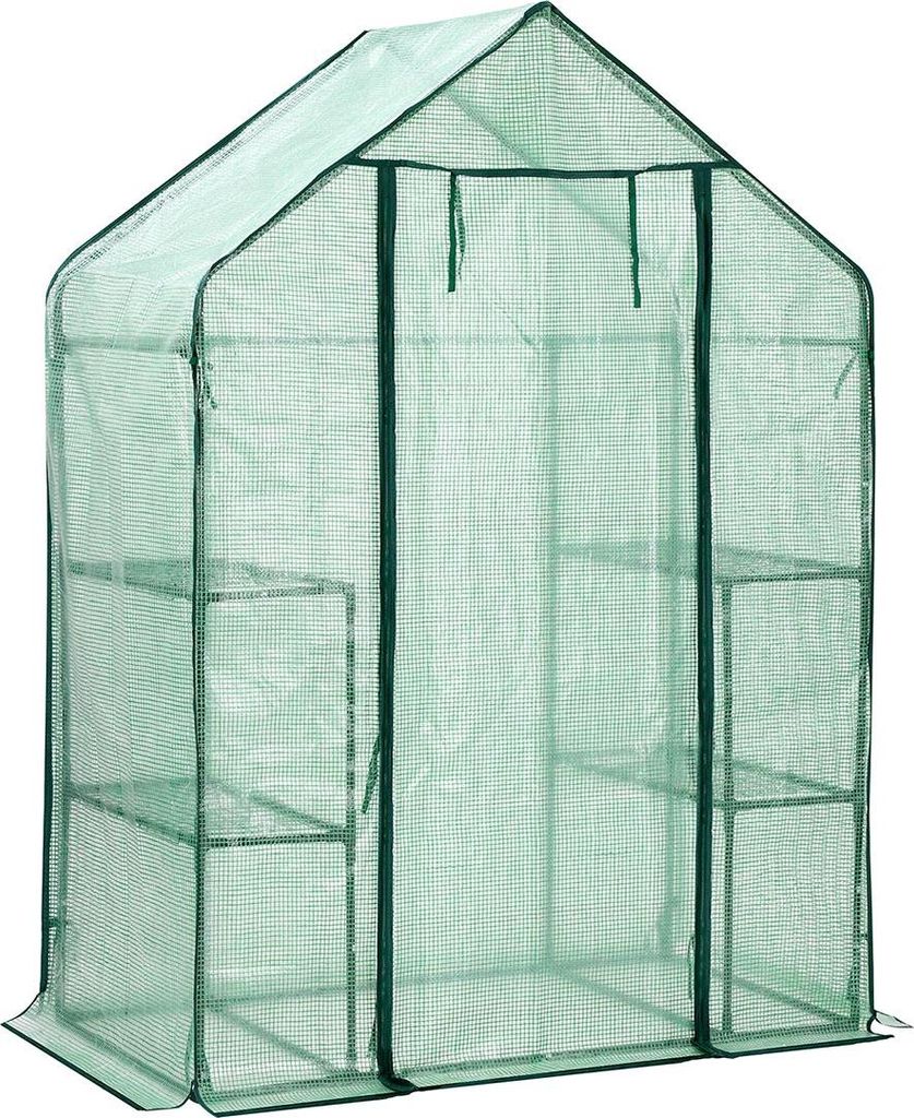 Gewächshaus aus grünem Kunststoff
