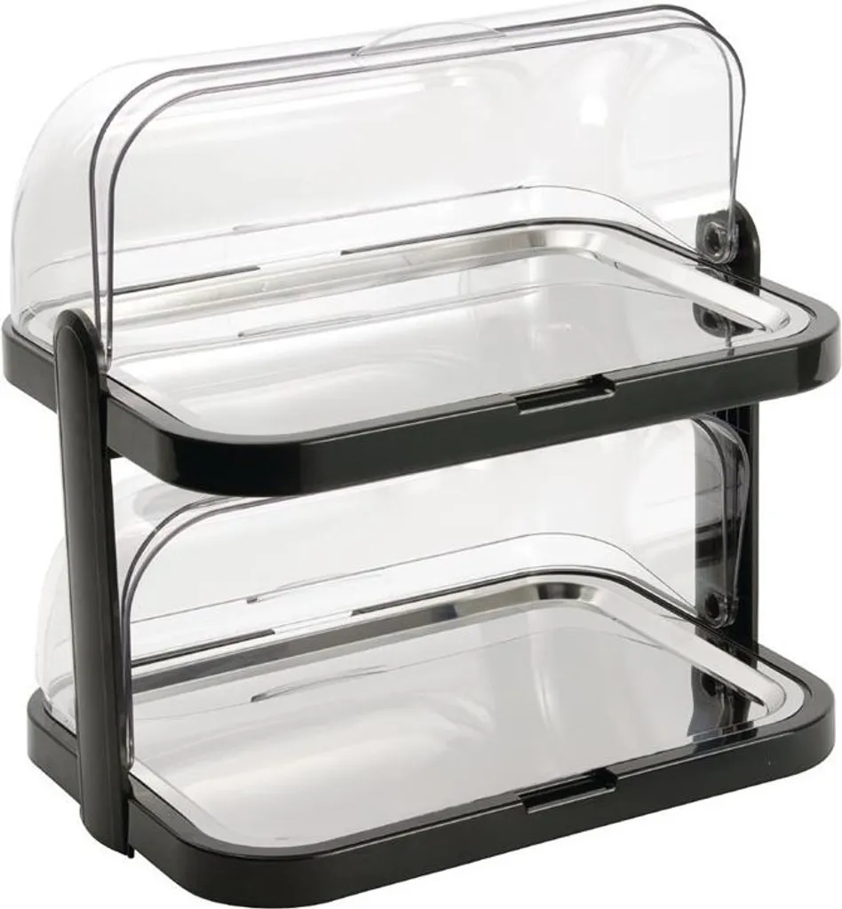 Espositore Buffet APS Doppeldecker Nero 440mm | Qualità Professionale