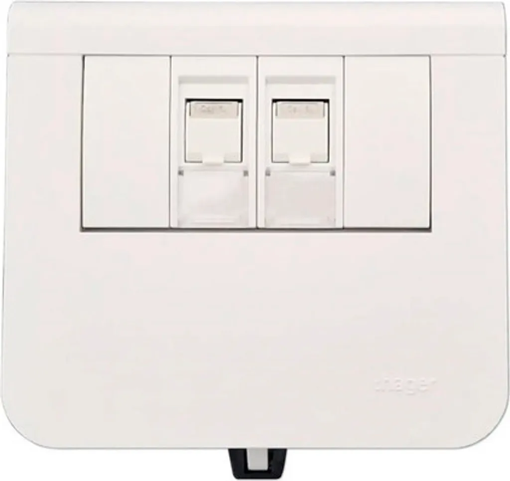 Support d'appareils Tehalit SL200559079016 2xCat.6A SL20x55 blanc - 2