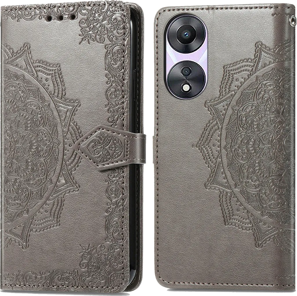 Bookcase Mandala imoshion per Oppo A58 Grigio - Stile Boho-Chic Online