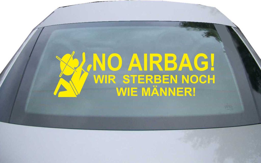 Indigos UG - Aufkleber Heckscheibe & Motorklappe DE2426 - gelb - 600x171 mm - No Airbag - Auto Scheiben Fenster Heckklappe Tuning Racing JDM - Die cut