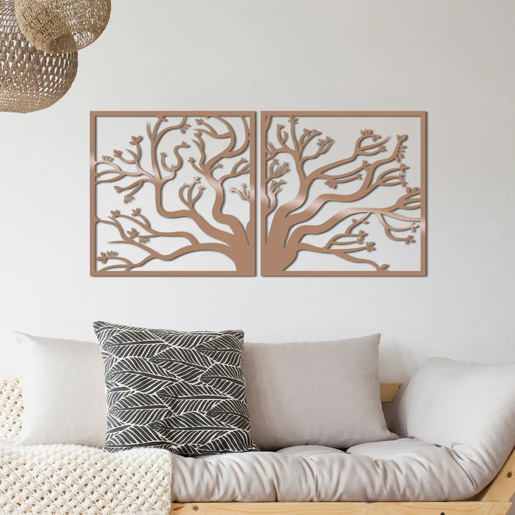 Scultura da Parete Wallity Tree2 TNL1201 Rame - Design 100% Metallo