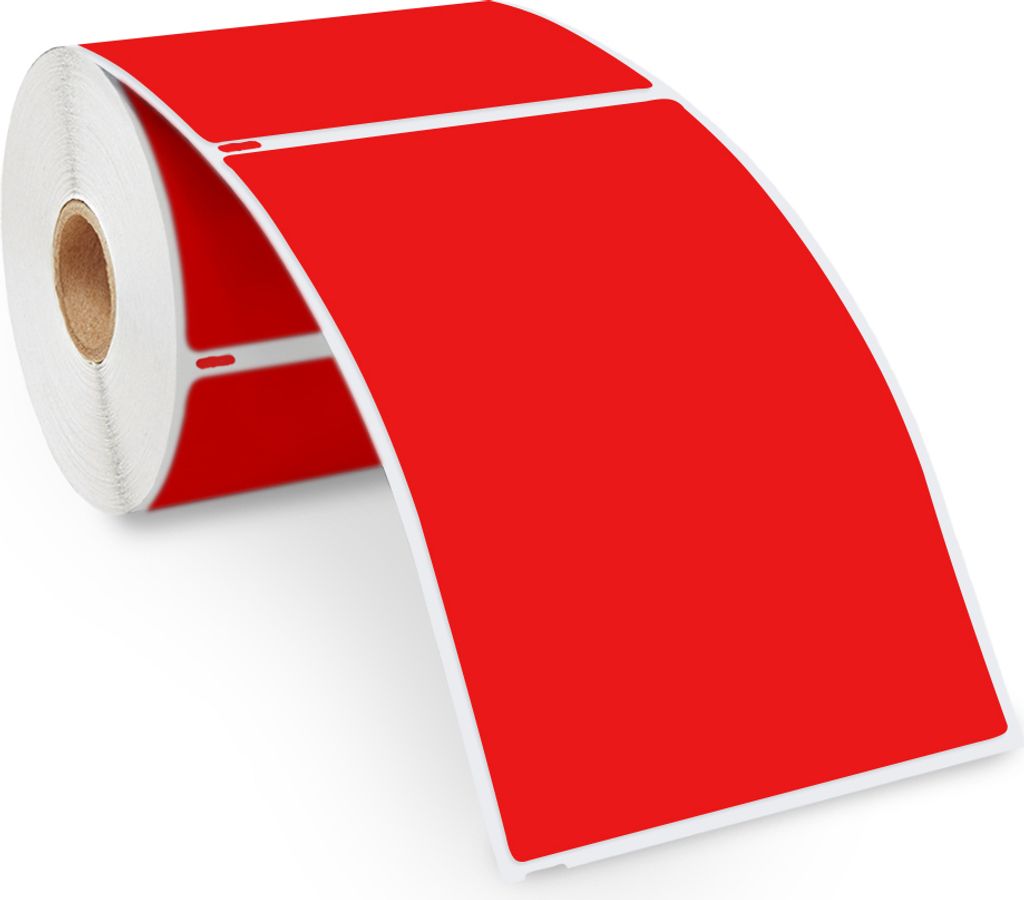 Dymo S0904980 kompatible Etiketten - Rot - 104 mm x 159 mm - 220 Etiketten pro Rolle