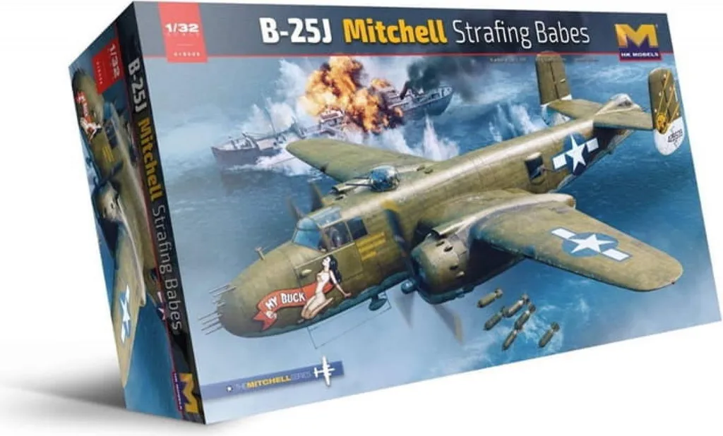 Maquette B-25J Mitchell 1:32 avec nez armé ultra détaillé pour modéliste