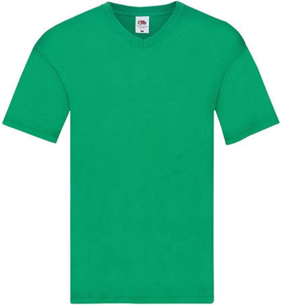 Fruit of the Loom 61-426-0 | Herren Original V-Neck T - Farbe: Kelly Green - Größe: XL