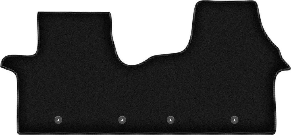 Wielganizator Velours-Autoteppiche – passend für Renault Trafic III (vollständig, Bj. 2016-) – schwarz, passgenau, mit Befestigungen set 1 Stk.