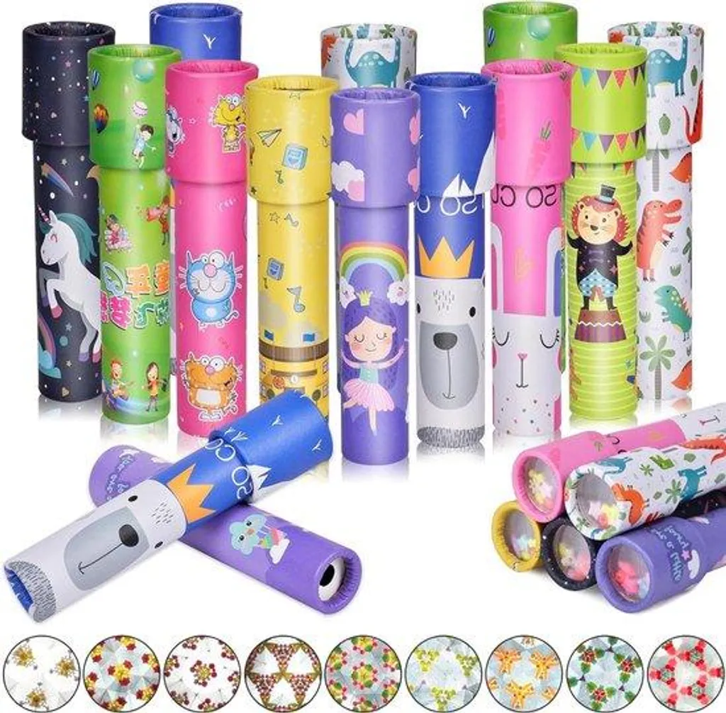 Kaléidoscope pour enfants : lot de 12 cadeaux d'invités anniversaire