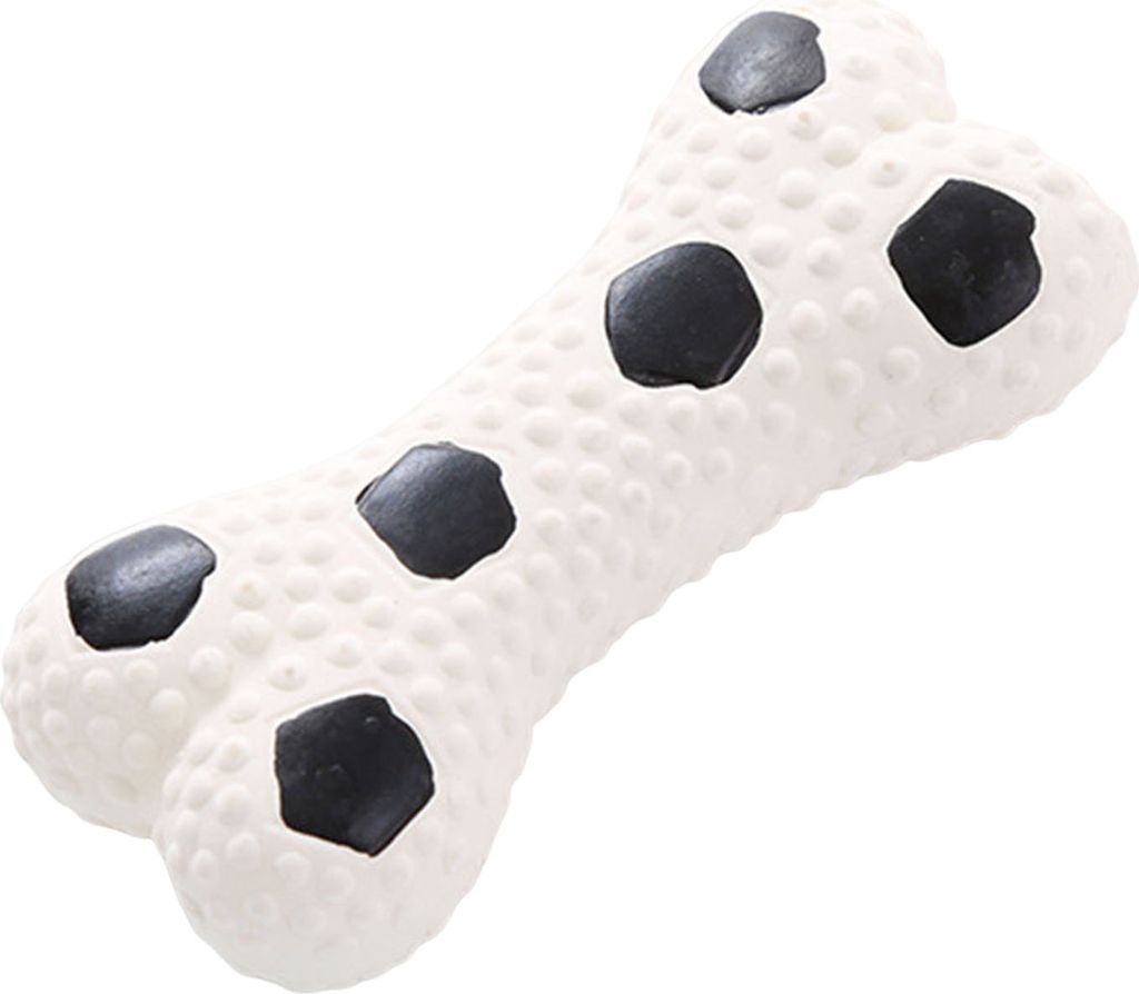Interaktives, quietschendes Hundespielzeug in Knochenform aus Latex, Haustierspielzeug, Zahnreinigung, Knirschen, Hunde-Backenzahn-Kauspielzeug fü...