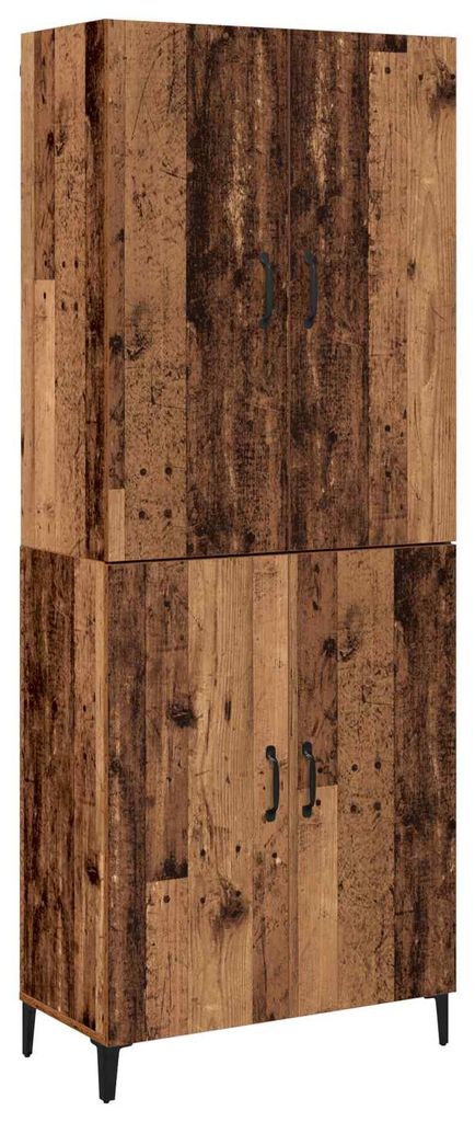 Highboard 2 pcs Altholz Holzwerkstoff