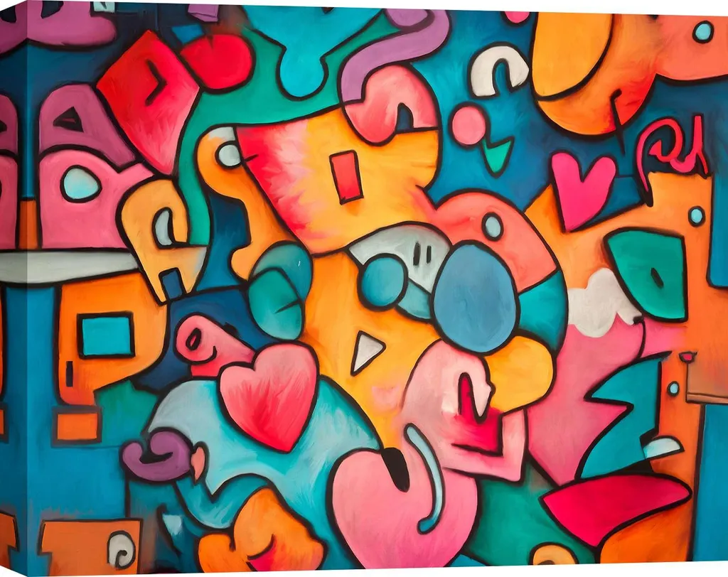 Pablo Vallejo - Quadro Pop Art su Tela 60x40 cm - Regalo Funky Chaos
