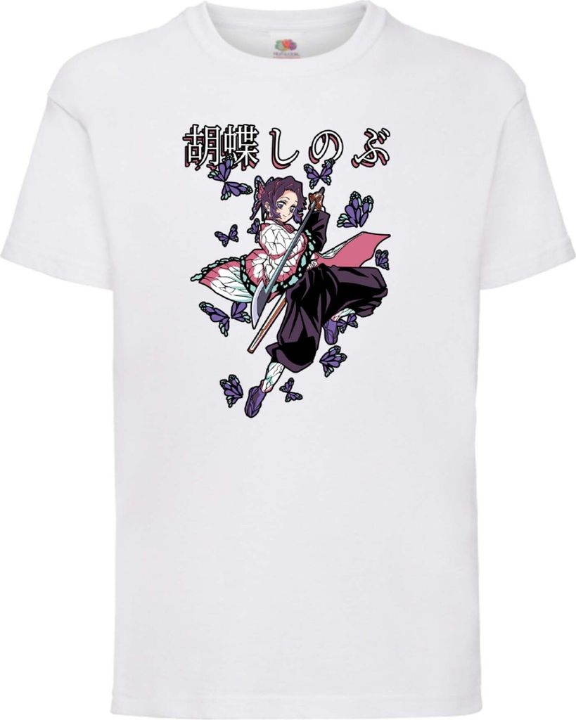 Kinder T-Shirt Demon Anime Slayer Shinobu Kocho 02 Shinobu, 7-8 Jahr - 128 / Weiß