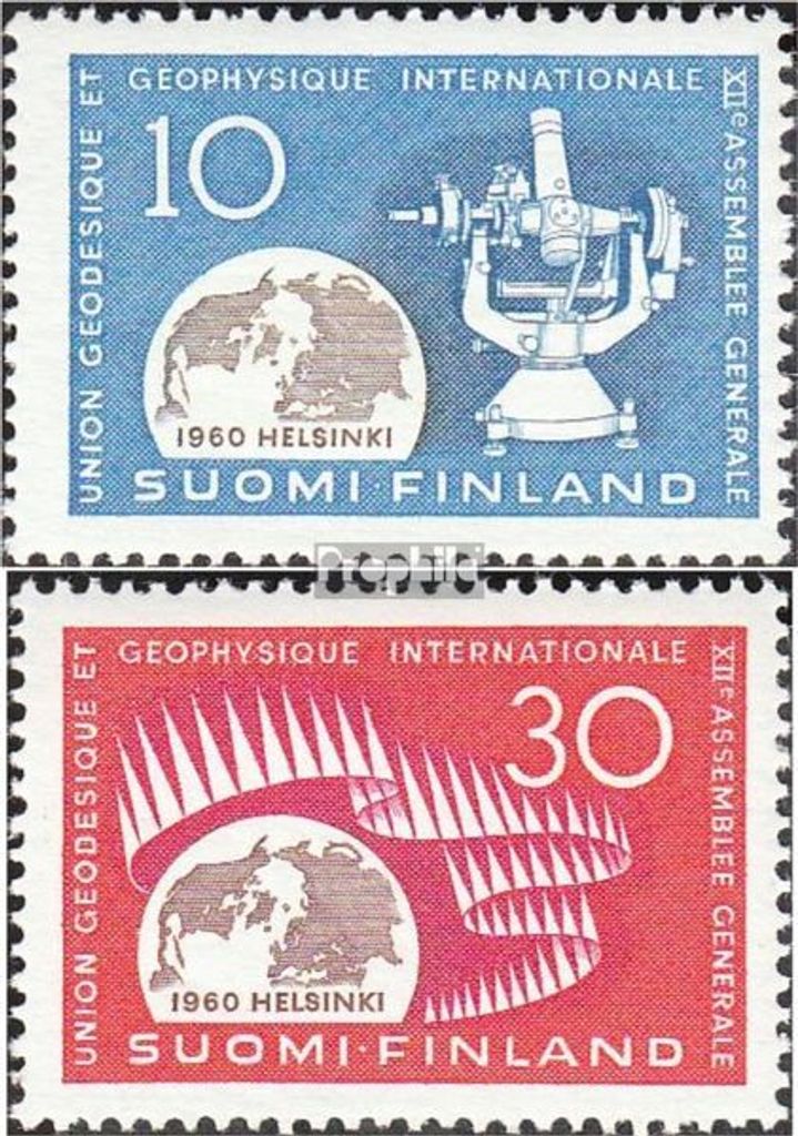 Briefmarken Finnland 1960 Mi 522-523 (kompl.Ausg.) postfrisch Geophysik