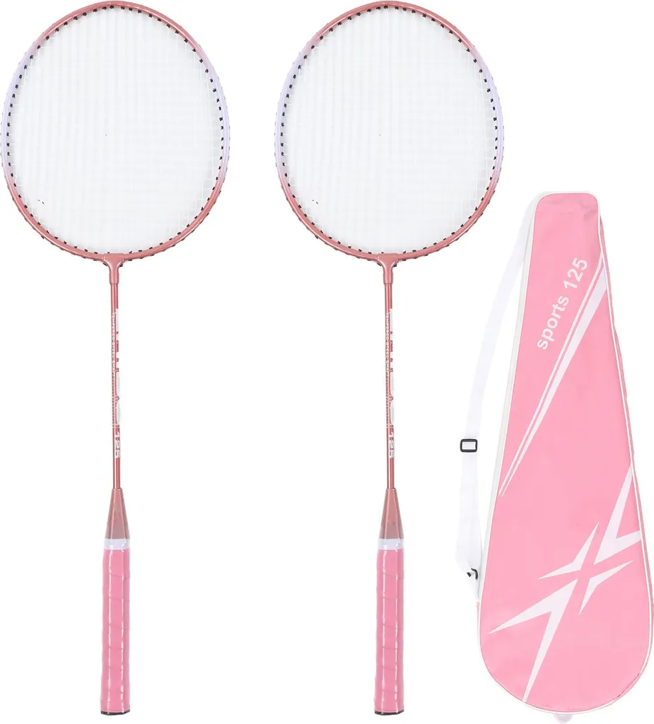 Raquettes Badminton Rose Alliage de Fer Ultra Résistantes pour Novices