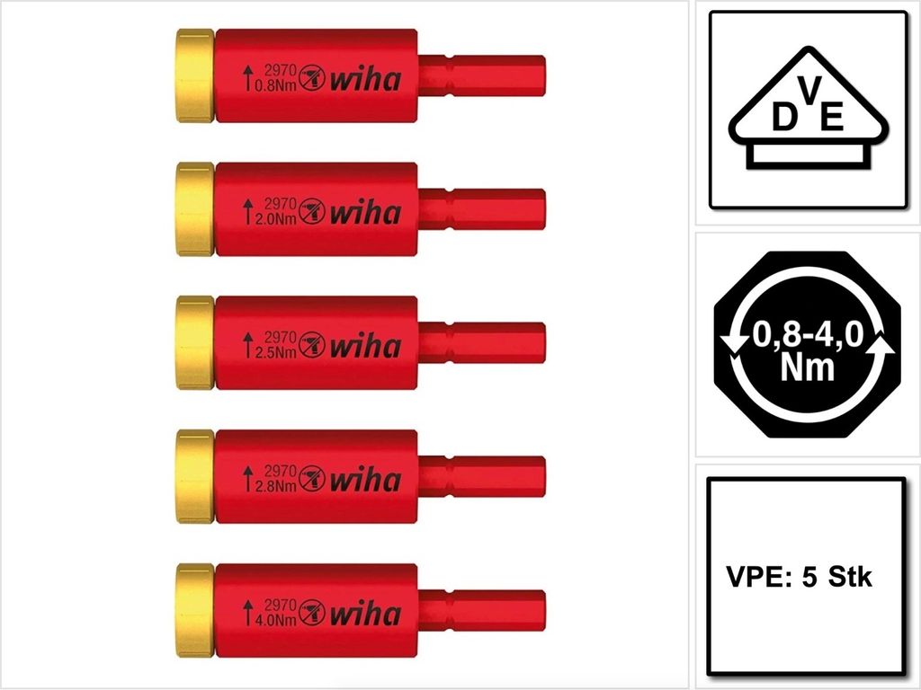 Wiha Drehmoment Set easyTorque Adapter electric Produktbild 