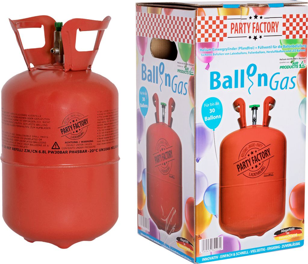 Plynové helium pro 30 balónků, láhev s heliem Obrázek produktu 